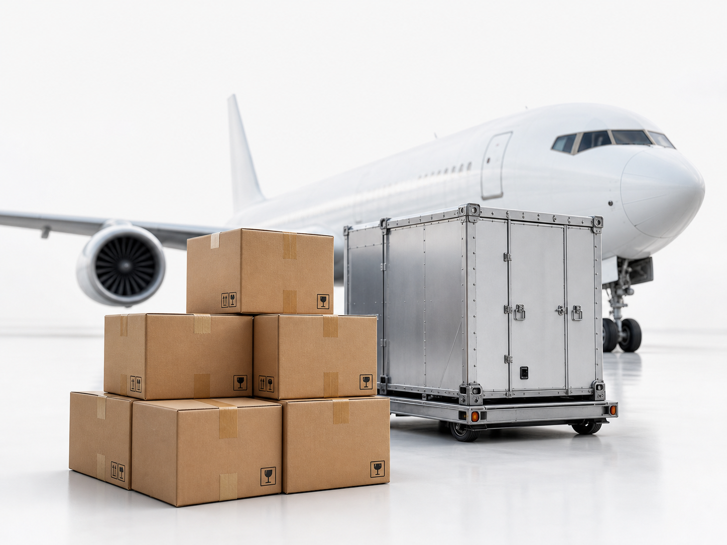 Air freight and parcels for international shipping